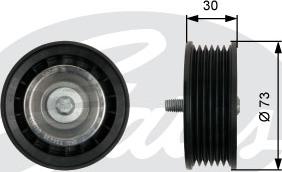 Gates T36435 - Направляющий ролик, поликлиновый ремень www.parts5.com