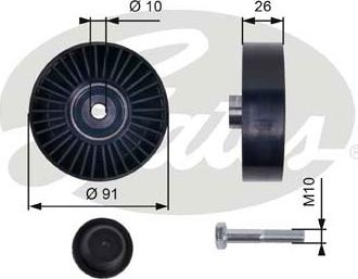 Gates T36001 - Rola ghidare / conducere, curea transmisie www.parts5.com