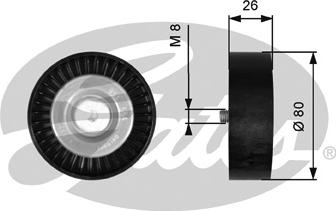 Gates T36367 - Deflection / Guide Pulley, v-ribbed belt parts5.com