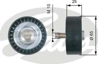 Gates T36322 - Направляющий ролик, поликлиновый ремень www.parts5.com