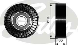 Gates T36252 - Saptırma / Kılavuz makarası, Kanallı V-kayışı www.parts5.com