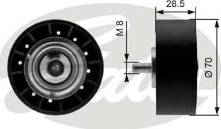 Gates T36211 - Ohjainrulla, moniurahihna www.parts5.com