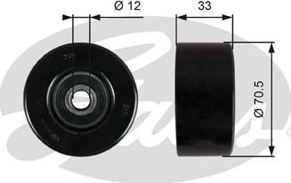 Gates T36762 - Deflection / Guide Pulley, v-ribbed belt parts5.com