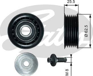 Gates T36736 - Паразитна / водеща ролка, пистов ремък www.parts5.com