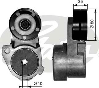 Gates T38563 - Ремъчен обтегач, пистов ремък www.parts5.com