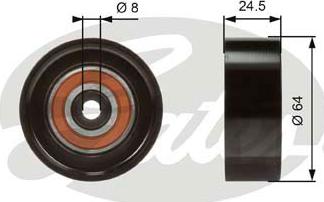 Gates T38097 - Rola ghidare / conducere, curea transmisie www.parts5.com