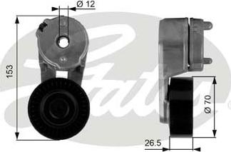 Gates T38163 - Tensor de correa, correa poli V www.parts5.com