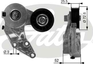 Gates T38377 - Belt Tensioner, v-ribbed belt parts5.com