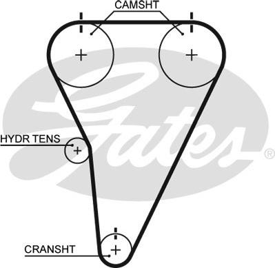 Gates T215 - Timing Belt www.parts5.com