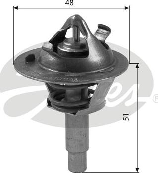 Gates TH38490G1 - Termostat, hladilno sredstvo www.parts5.com