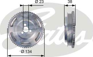 Gates TVD1070 - Belt Pulley, crankshaft www.parts5.com