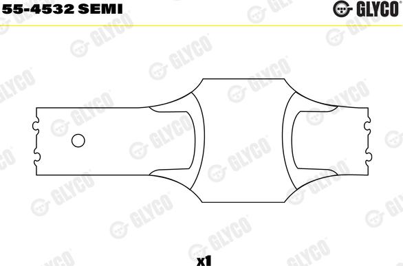 Glyco 55-4532 SEMI - Coussinet de palier, bielle www.parts5.com