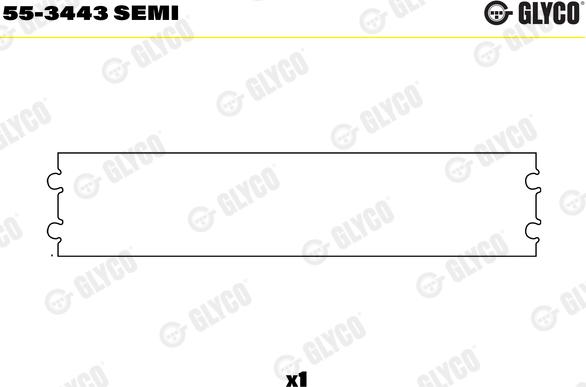 Glyco 55-3443 SEMI - Csapágypersely, hajtókar www.parts5.com