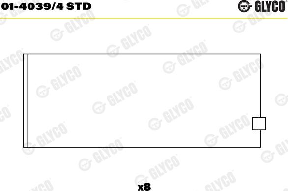 Glyco 01-4039/4 STD - Big End Bearings parts5.com