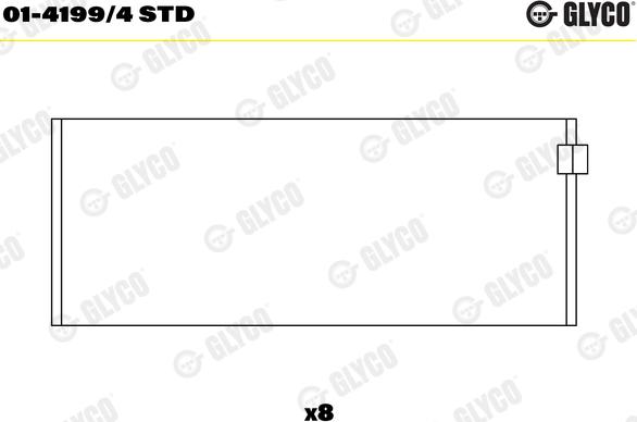 Glyco 01-4199/4 STD - Big End Bearings www.parts5.com