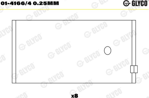 Glyco 01-4166/4 0.25mm - Big End Bearings www.parts5.com