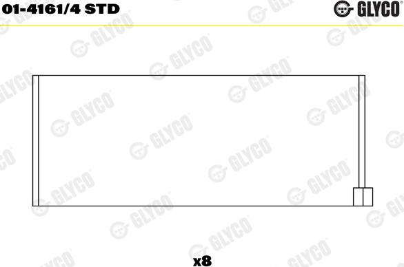 Glyco 01-4161/4 STD - Ležaj klipnjače www.parts5.com