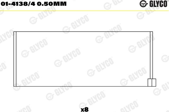 Glyco 01-4138/4 0.50mm - Шатунный подшипник www.parts5.com