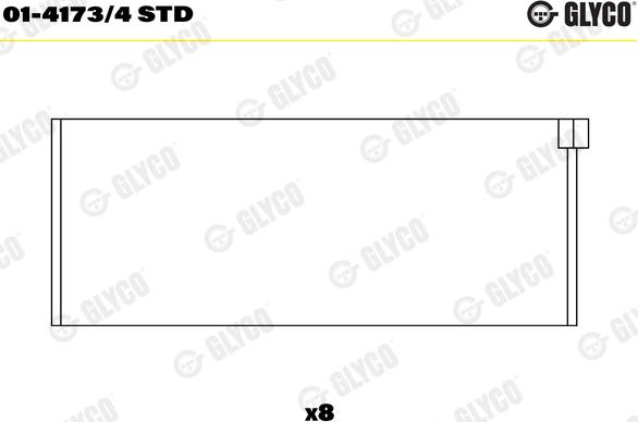 Glyco 01-4173/4 STD - Ležaj klipnjače www.parts5.com