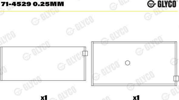 Glyco 71-4529 0.25mm - Cojinete de biela www.parts5.com