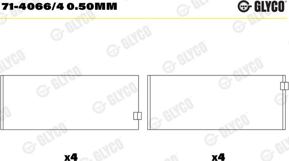 Glyco 71-4066/4 0.50mm - Cuzineti biela www.parts5.com