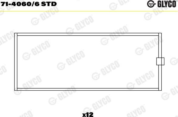 Glyco 71-4060/6 STD - Hajtókar csapágy www.parts5.com