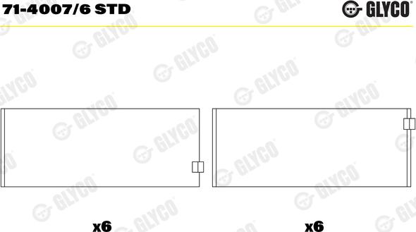 Glyco 71-4007/6 STD - Ojniční ložisko www.parts5.com