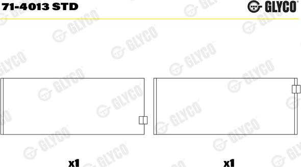 Glyco 71-4013 STD - Биелен лагер www.parts5.com