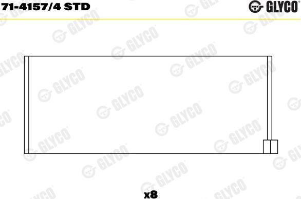 Glyco 71-4157/4 STD - Big End Bearings www.parts5.com