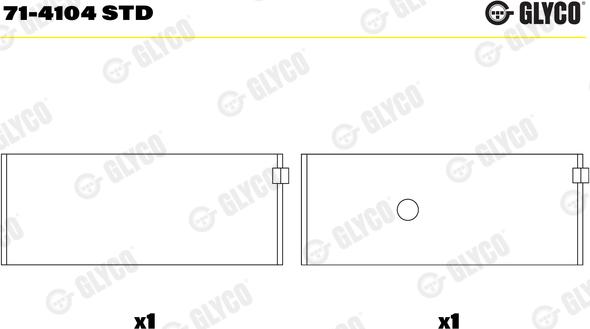 Glyco 71-4104 STD - Big End Bearings www.parts5.com