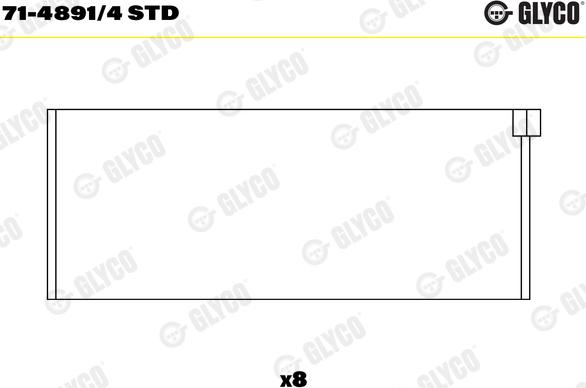 Glyco 71-4891/4 STD - Ρουλεμάν μπιέλας www.parts5.com