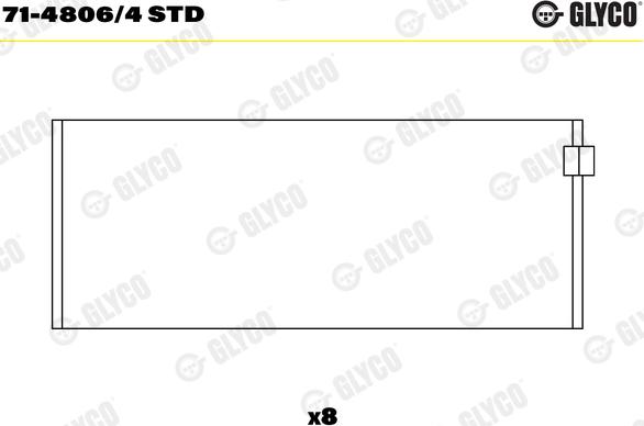 Glyco 71-4806/4 STD - Cojinete de biela www.parts5.com