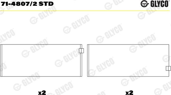 Glyco 71-4807/2 STD - Cuzineti biela www.parts5.com