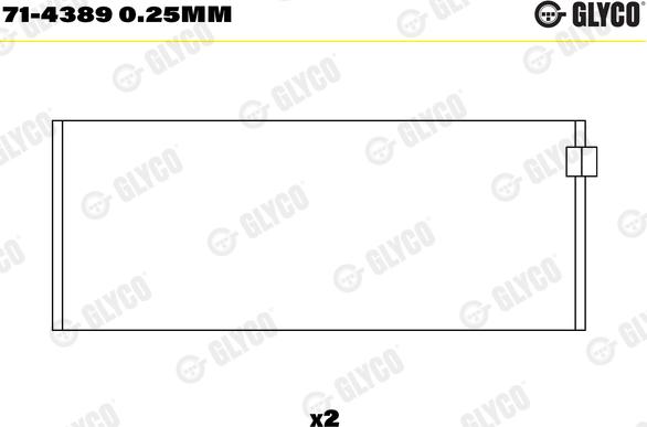 Glyco 71-4389 0.25mm - Big End Bearings www.parts5.com