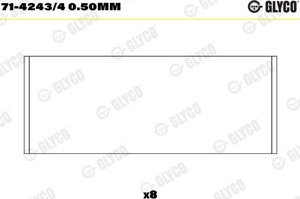 Glyco 71-4243/4 0.50mm - Ojnicni lezaj www.parts5.com