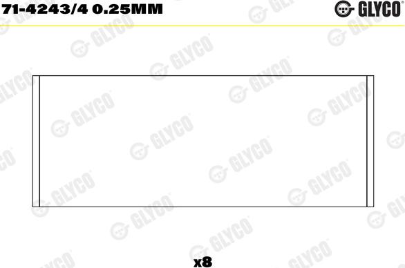 Glyco 71-4243/4 0.25mm - Hajtókar csapágy www.parts5.com