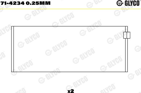 Glyco 71-4234 0.25mm - Cojinete de biela www.parts5.com