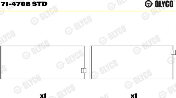 Glyco 71-4708 STD - Coussinet de bielle www.parts5.com