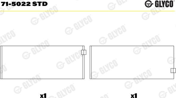 Glyco 71-5022 STD - Ležaj klipnjače www.parts5.com