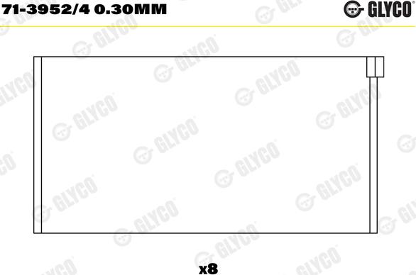 Glyco 71-3952/4 0.30mm - Big End Bearings parts5.com