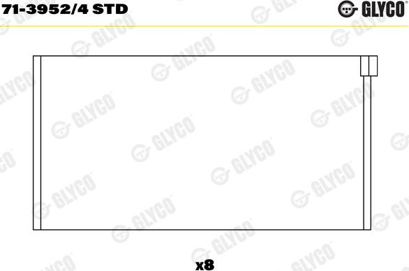 Glyco 71-3952/4 STD - Big End Bearings www.parts5.com