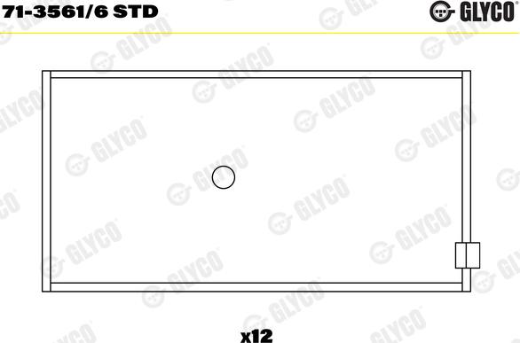 Glyco 71-3561/6 STD - Cojinete de biela www.parts5.com