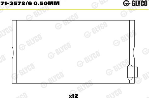 Glyco 71-3572/6 0.50mm - Big End Bearings www.parts5.com