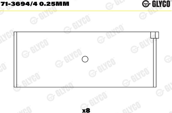 Glyco 71-3694/4 0.25mm - Шатунный подшипник www.parts5.com