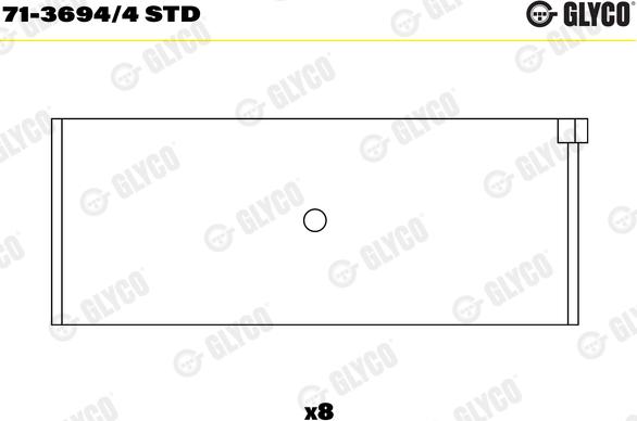 Glyco 71-3694/4 STD - Big End Bearings www.parts5.com