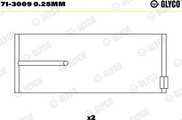 Glyco 71-3009 0.25mm - Big End Bearings www.parts5.com