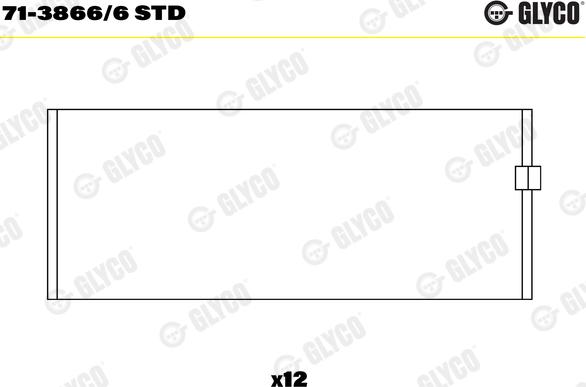 Glyco 71-3866/6 STD - Big End Bearings www.parts5.com