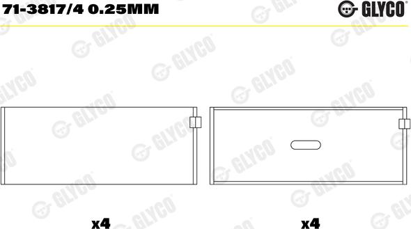 Glyco 71-3817/4 0.25mm - Cuzineti biela www.parts5.com