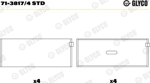 Glyco 71-3817/4 STD - Cuzineti biela www.parts5.com