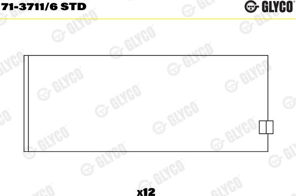 Glyco 71-3711/6 STD - Cojinete de biela www.parts5.com